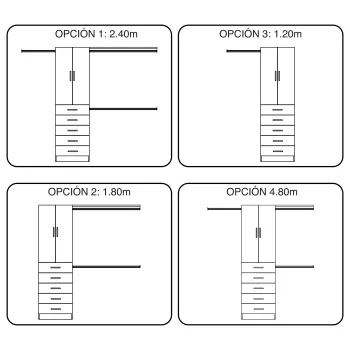 Clóset 5 Cajones con Puertas y Maletero thumbnail 6