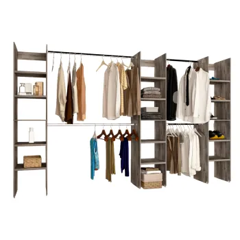 Clóset 3 Torres Gris Claro