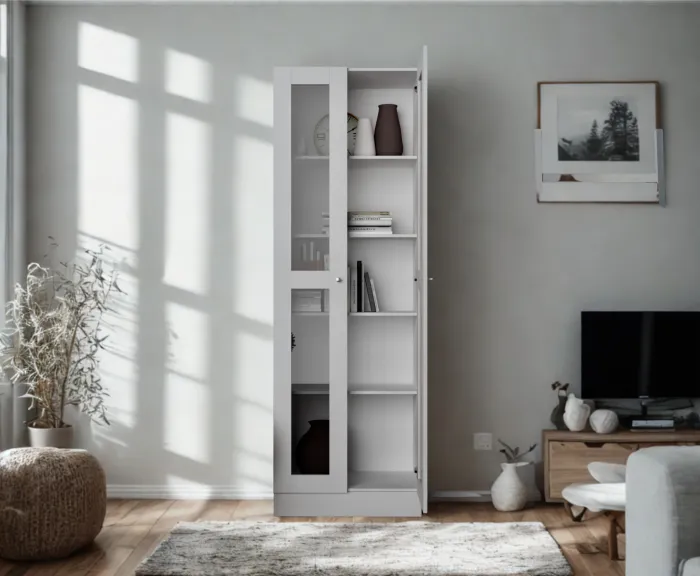 Estante Multiusos con Puertas de Acrílico