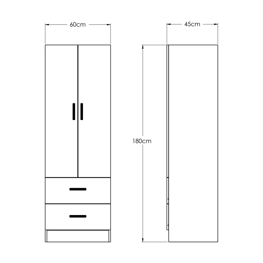 2 Cajones 60 cm