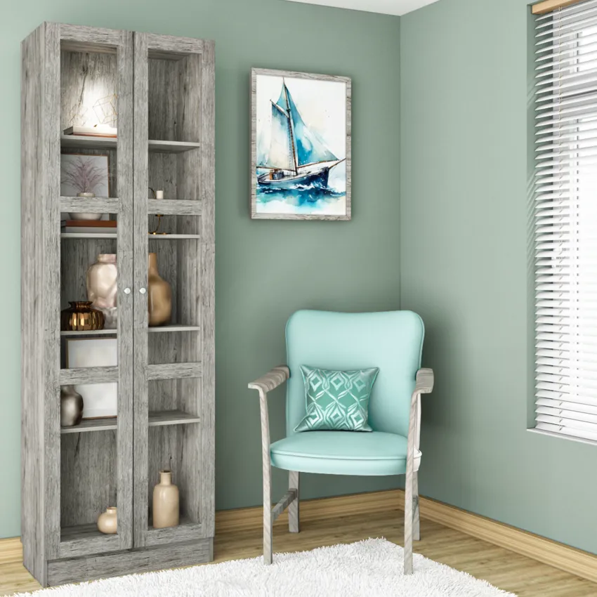 Estante Multiusos con Puertas de Acrílico