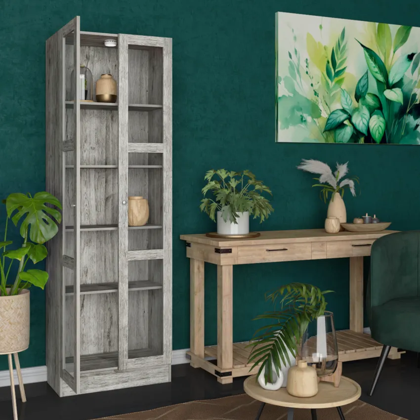 Estante Multiusos con Puertas de Acrílico