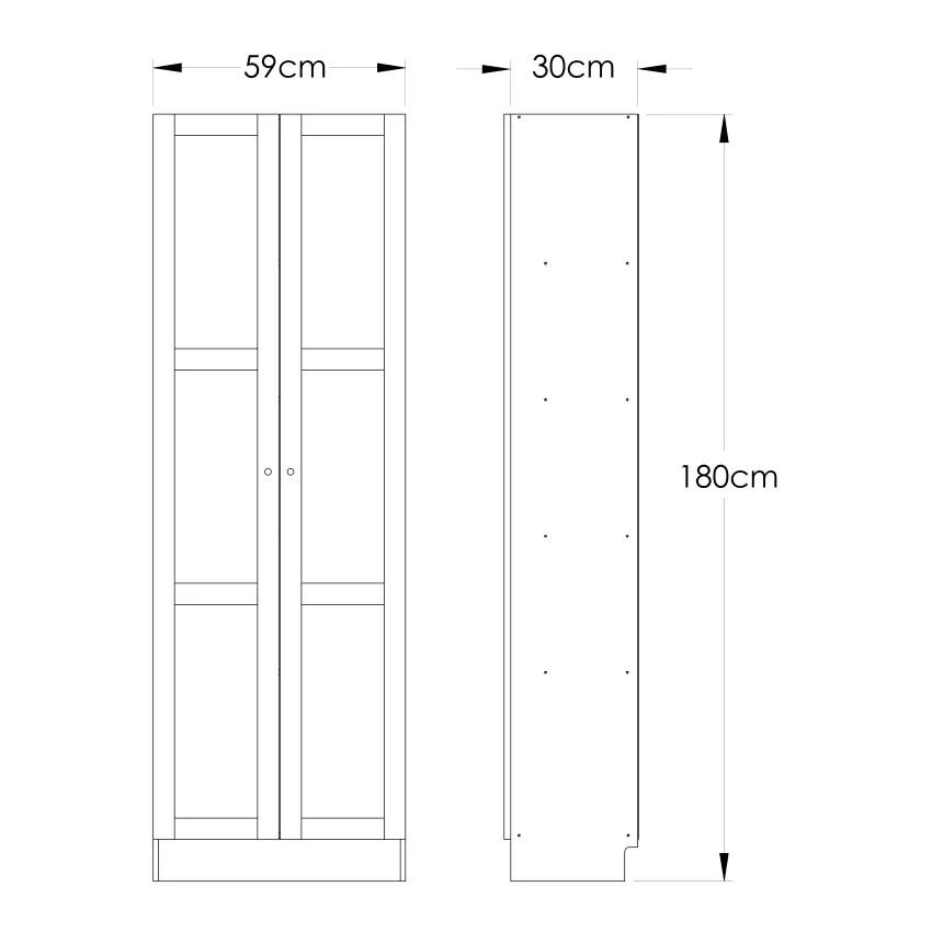 Estante Multiusos con Puertas de Acrílico