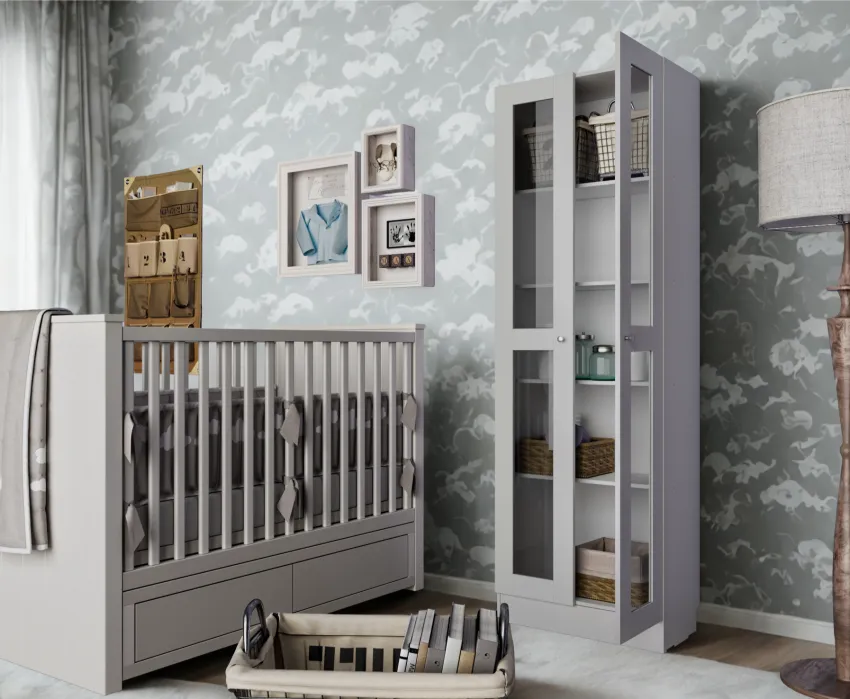 Estante Multiusos con Puertas de Acrílico