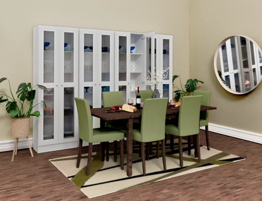 Estante Multiusos con Puertas de Acrílico