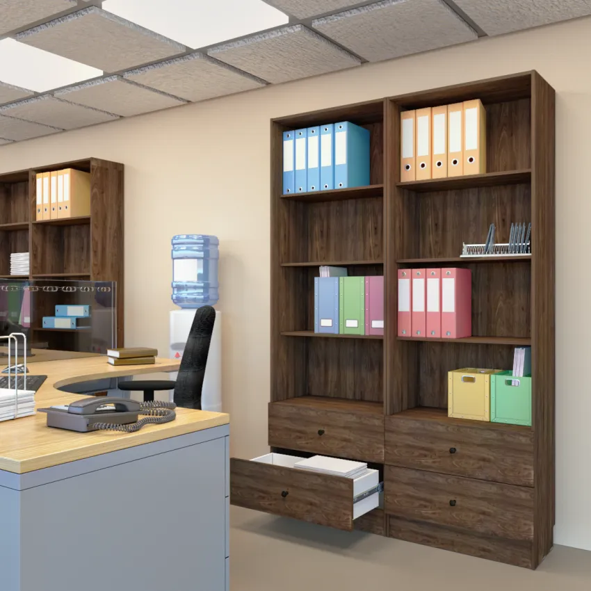 Estante Multiusos con 2 Cajones