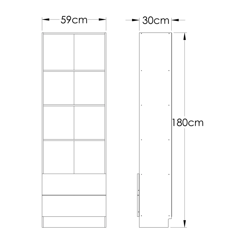 Estante Multiusos con 2 Cajones