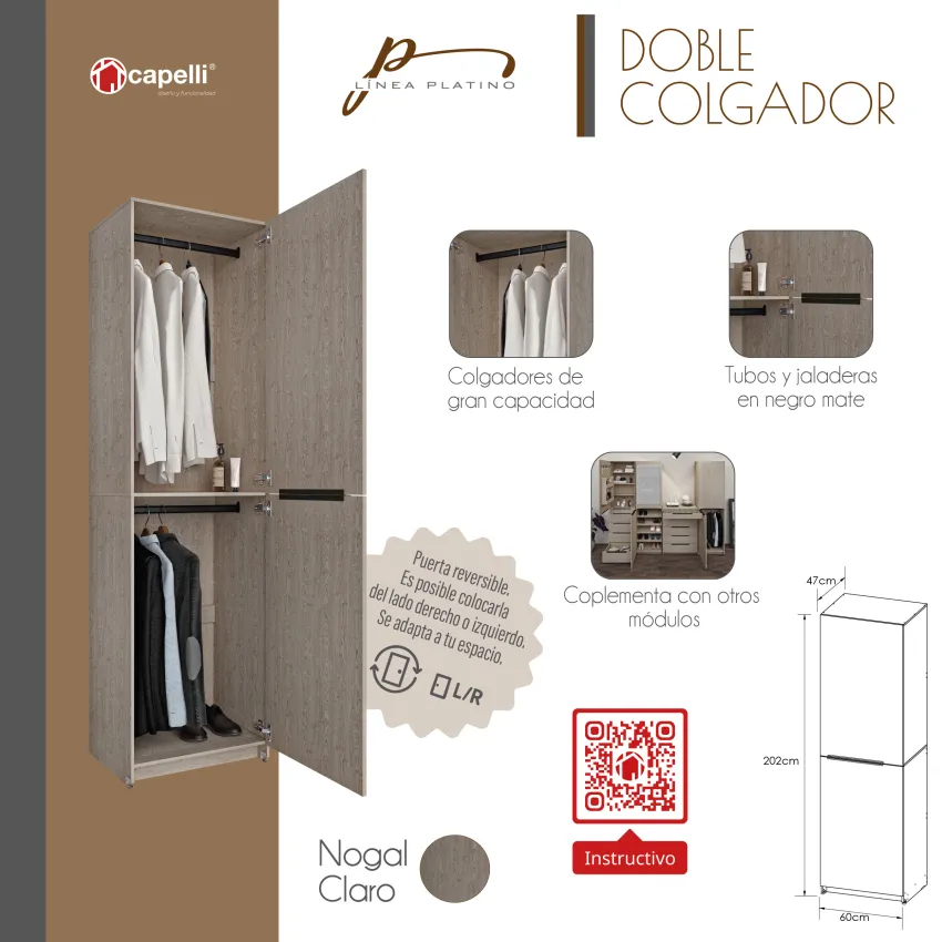 Doble Colgador PLATINO