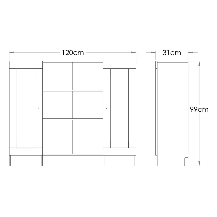 Gabinete 2 Puertas con Entrepaños